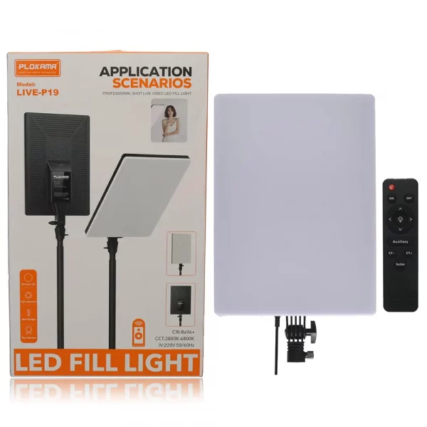 PLOKAMA LIVE-P19 19 inch  Application Scenarios Professional Shot Live Video LED Fill Light – Black