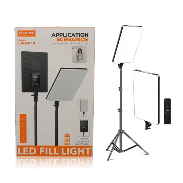 PLOKAMA LIVE-P24 24 inch Application Scenarios Professional Shot Live Video LED Fill Light – Black