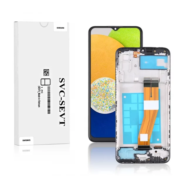 Genuine LCD Screen For Samsung Galaxy A03 (A035F) With Frame and Touchpad – Black  (GH81-21626A)