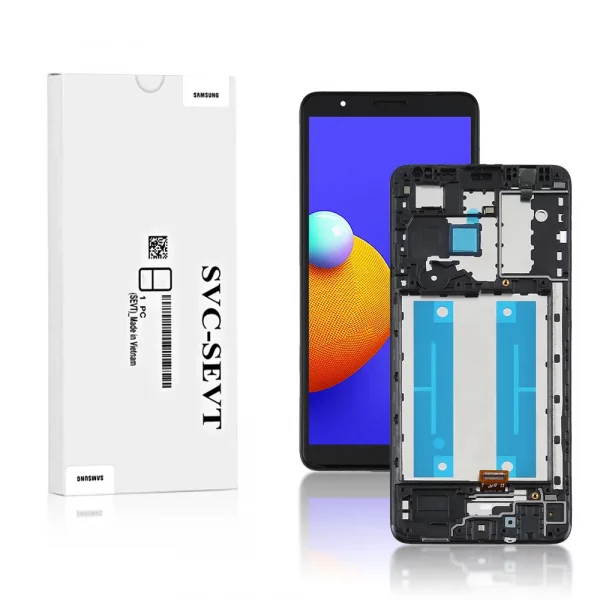 Genuine LCD Screen For Samsung Galaxy A01 Core (A013F) With Frame and Touchpad – Black  (GH82-23392A)