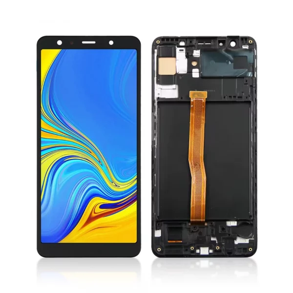 Replacement LCD Screen For Samsung Galaxy A7 2018 (A750F) Black – With Frame