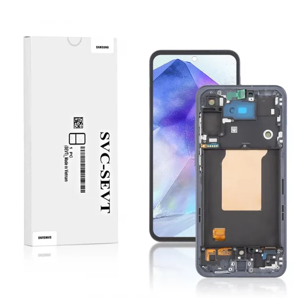 Genuine LCD Screen For Samsung Galaxy A55 5G (A556B) With Frame and Touchpad – Black  (GH82-34305A)