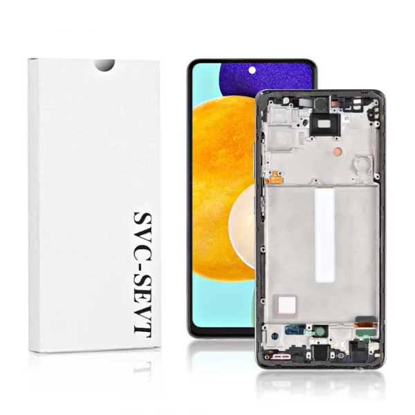 Genuine LCD Screen For Samsung Galaxy A52 4G/5G (A525F/A526B) With Frame and Touchpad – Blue  (GH82-25524B)