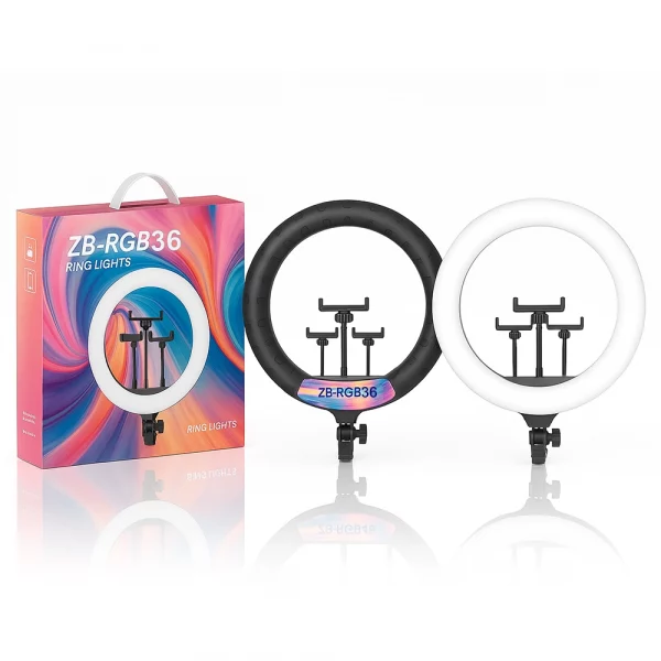 ZB-RGB36 14 inch Multi Colour Soft Ring Light With Tripod
