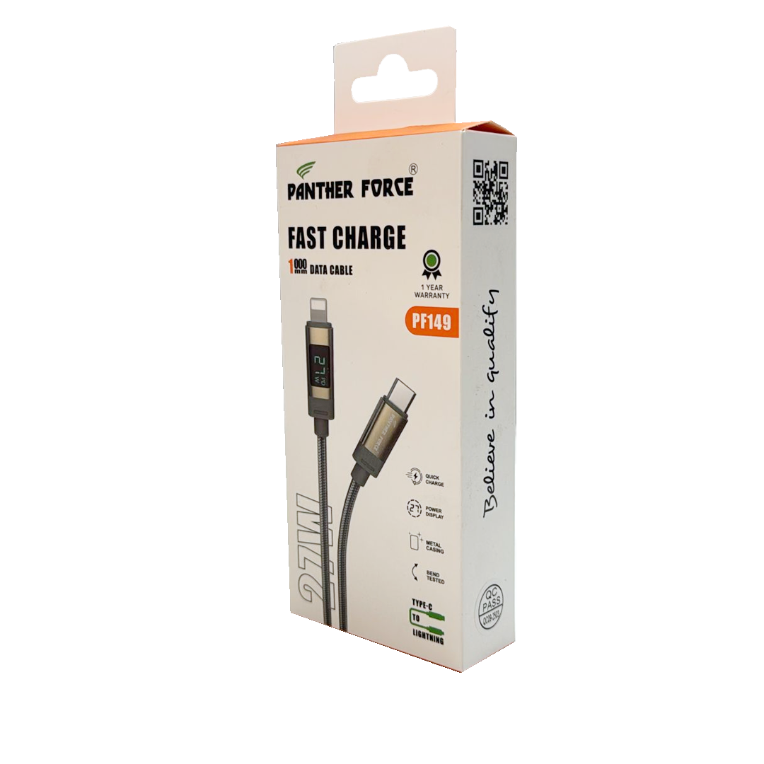 149.png PF149 - Panther Force LED Indication 27W USB-C to Lightning Cable - Image 1
