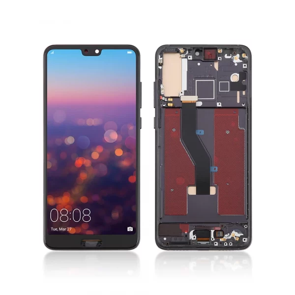 Replacement OLED LCD Screen Display Touch and Digitizer Assembly for Huawei P20 Pro Black – With Frame
