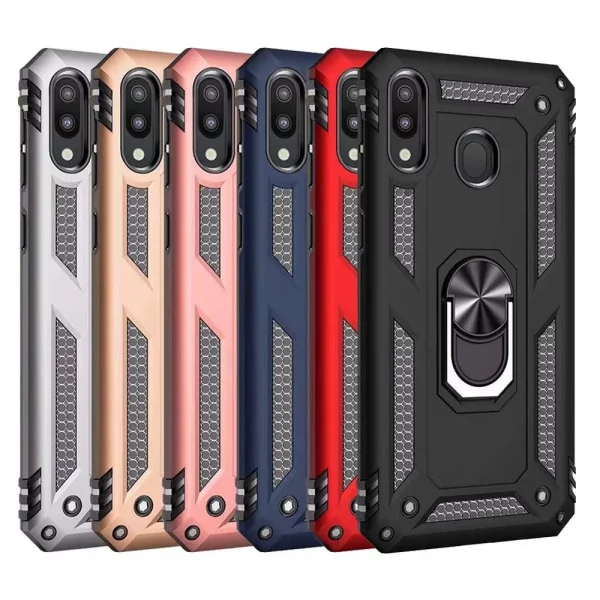 Slim Shockproof Ring Armor Stand Phone Case for Samsung Galaxy A20 (A205F)
