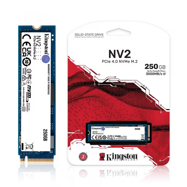 Kingston NV2 SSD (SNV2S/250G) M.2 2280 NVMe PCLe 4.0 Solid State Drive ( 250GB)