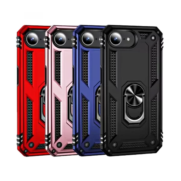 Slim Shockproof Ring Armor Case For iPhone 16e