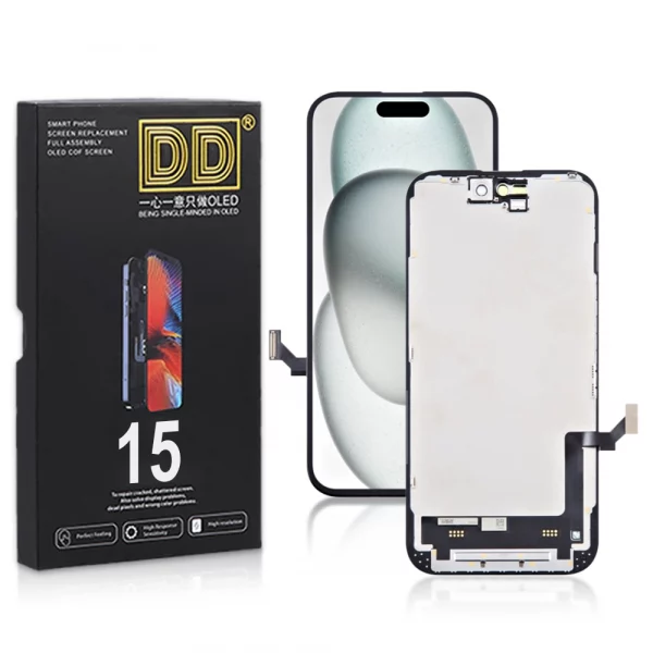 Soft OLED iPhone 15 Display and Touch Screen Digitizer Assembly