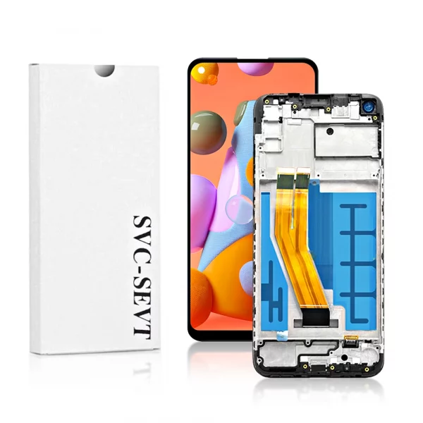 Genuine LCD Screen for Samsung Galaxy A11 (A115F) With Frame and Touchpad – Black  (GH81-18760A)