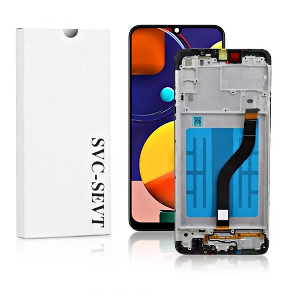 Genuine LCD Screen For Samsung Galaxy A20S (A207F) With Frame and Touchpad – Black  (GH81-17774A)