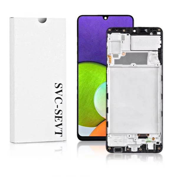 Genuine LCD Screen For Samsung Galaxy A22 4G (A225F) With Frame and Touchpad – Black  (GH82-26047A)