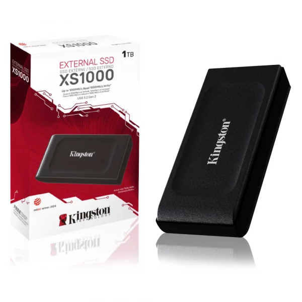 Kingston XS1000 1TB External SSD – USB 3.2 Gen 2 – Black