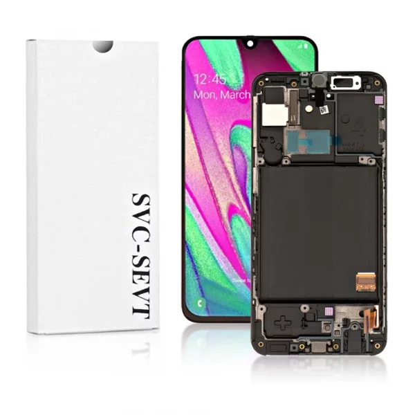 Genuine LCD Screen For Samsung Galaxy A40 (A405F) With Frame and Touchpad – Black  (GH82-19672A)
