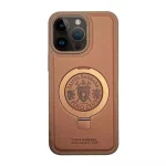 Magnetic Ring Leather Bracket Case For iPhone 15 - Image 3
