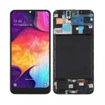 Replacement LCD Screen For Samsung Galaxy A50 (A505F) Black – With Frame