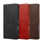 ANG Premium Leather Book Case For iPhone 17
