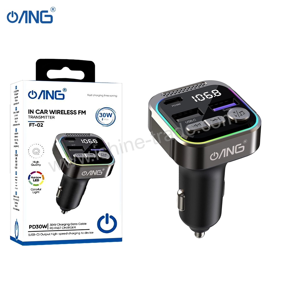 35A-ANG-FT-02-Single-PD-30W-Dual-QC3.0-18W-In-Car-Bluetooth-FM-Transmitter-12V.webp ANG FT-02 Single PD 30W + Dual QC3.0 18W In Car Bluetooth FM Transmitter 12V - Image 1