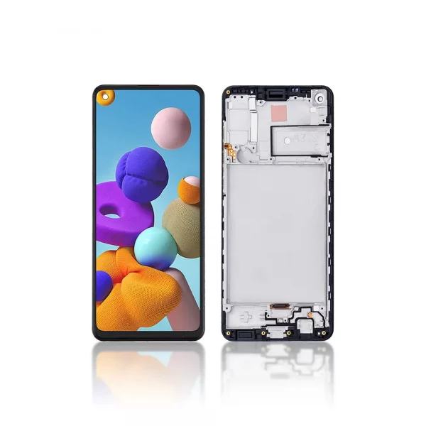 Replacement LCD Screen For Samsung Galaxy A21S (A217F) Black – With Frame