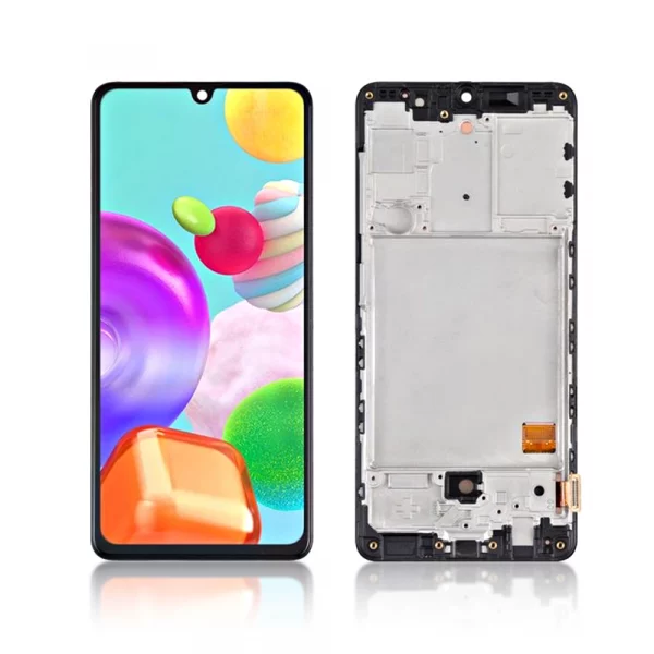 Replacement LCD Screen For Samsung Galaxy A41 (A415F) Black – With Frame