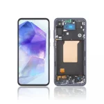 Replacement OLED LCD Screen For Samsung Galaxy A55 (A556B) Black – With Frame