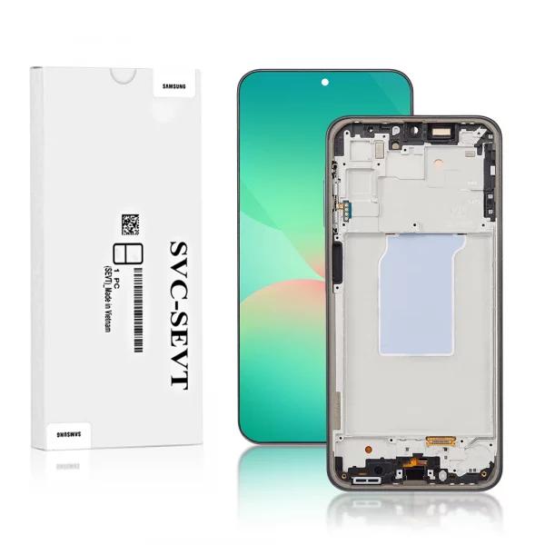 Genuine LCD Screen For Samsung Galaxy A26 5G (A266B) With Frame and Touchpad – Black (GH82-37049A)