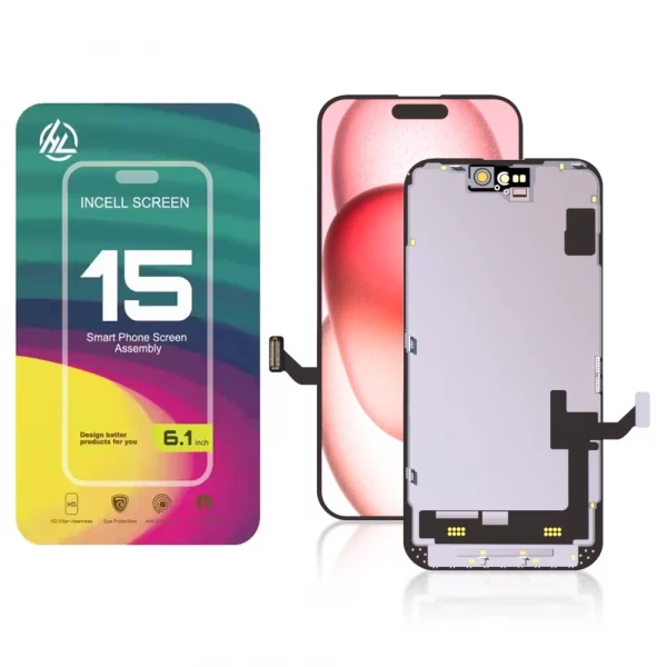 HL HD+ Incell iPhone 15 LCD Module Display and Touch Screen Digitizer Assembly