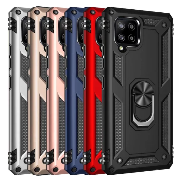 Slim Shockproof Ring Armor Stand Phone Case for Samsung Galaxy A42 (A426B)