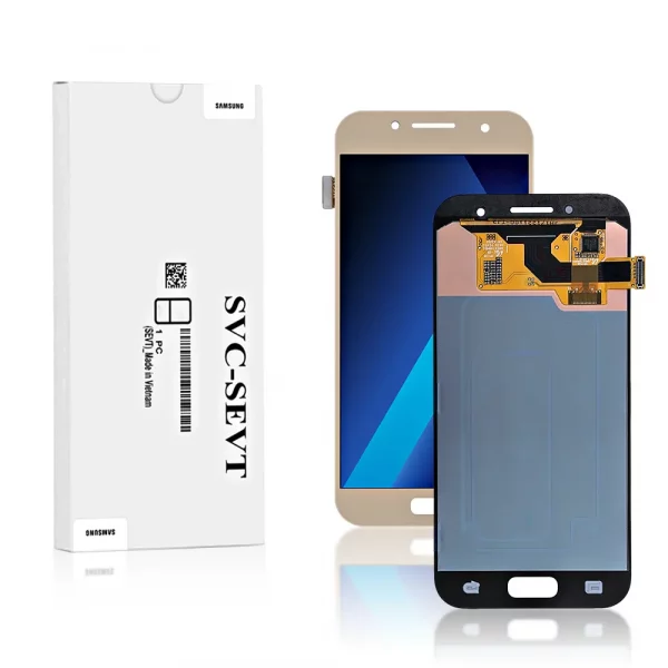 Genuine LCD Screen For Samsung Galaxy A3 2017 (A320F) No Frame – Gold  (GH97-19732B)