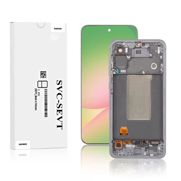 Genuine LCD Screen For Samsung Galaxy A56 (A566B) With Frame and Touchpad – Awesome Graphite (GH82-36829A)