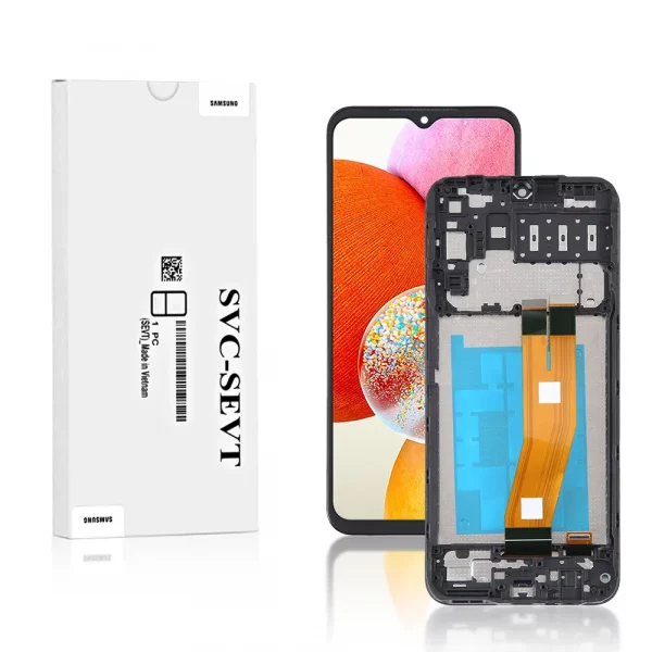 Genuine LCD Screen For Samsung Galaxy A14 4G (A145) With Frame and Touchpad- Black  (GH81-23541A)