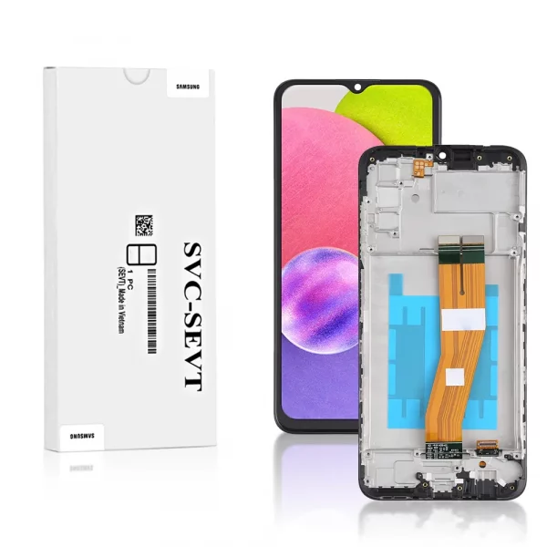 Genuine LCD Screen For Samsung Galaxy A03S (A037F) With Frame and Touchpad – Black  (GH81-21233A)