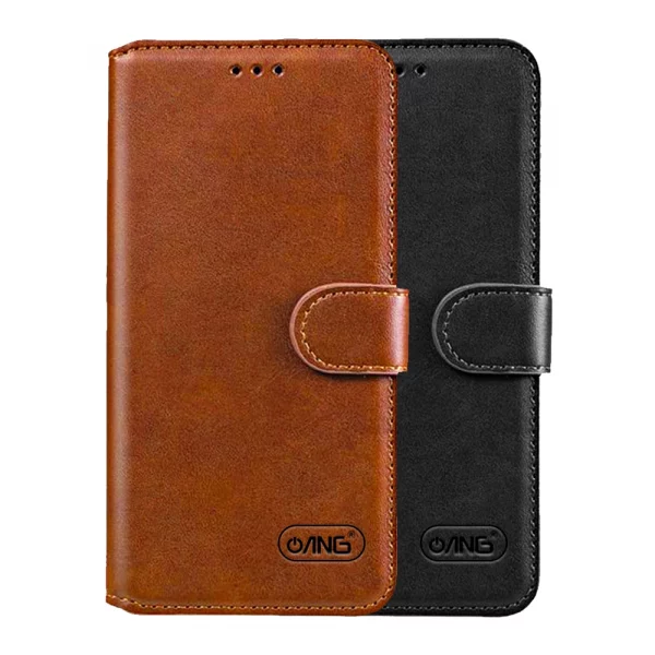 ANG Premium Adannu Leather Book Case For iPhone 16 Plus