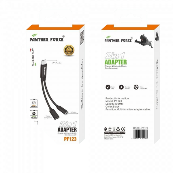 PF123 - Panther Force 2 in 1 Adapter - Fast Charging & Data Transfer