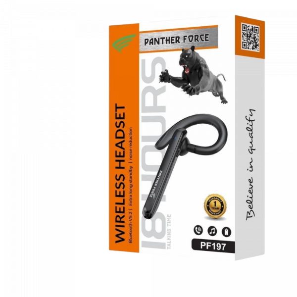 PF197 - Panther Force Earpiece – Wireless Bluetooth | 18Hrs Talk Time | High-Quality Audio