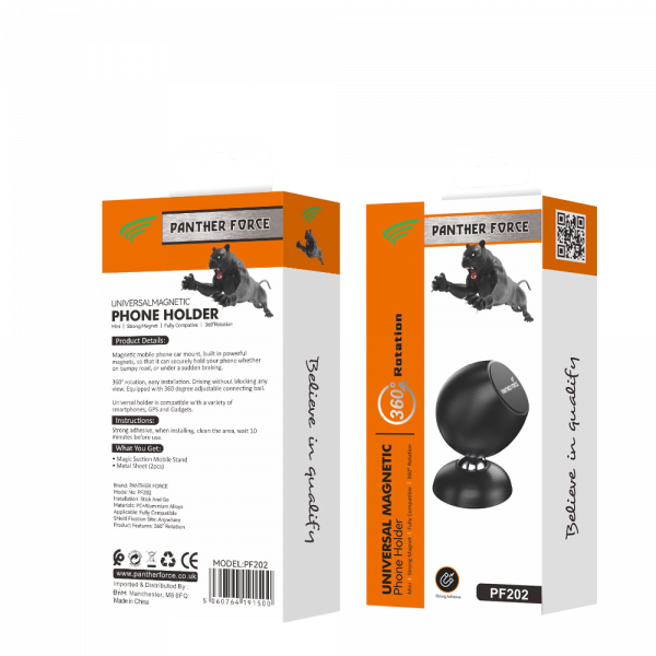 PF202 - Panther Force Magnetic Phone Holder – 360° Rotatable | Strong Magnetic Grip | Universal Fit