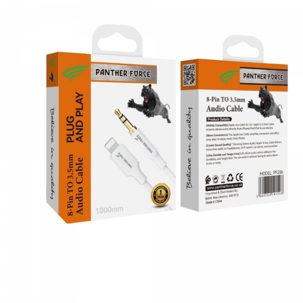 PF206 - Panther Force Apple AUX - Fast Charging and Data Transfer for Micro USB Devices