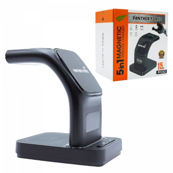 PF232- PANTHER FORCE 3 IN 1 WIRELESS CHARGE WITH LED SCREEN