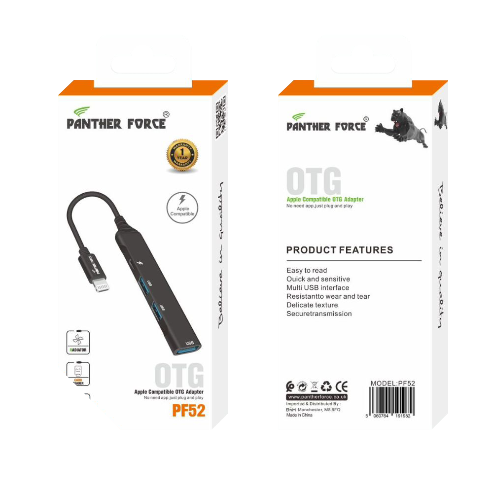 PF52.2-1.png PF52- PANTHER FORCE OTG APPLE COMPATIBLE ADAPTER - Image 1