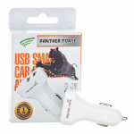 PF71 - Panther Force 2.4A White Dual USB Car Charger