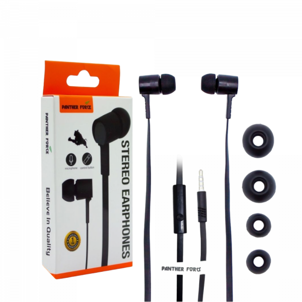 PF88 - Panther Force In-Ear Handsfree – High-Quality Sound | Black Design