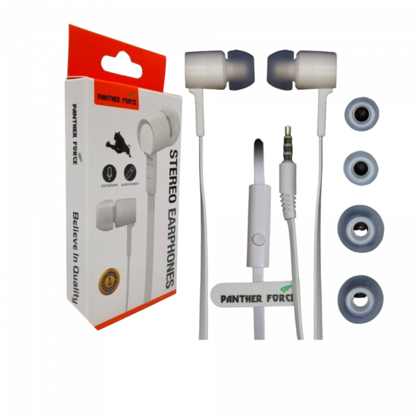 PF89 - Panther Force In-Ear Handsfree – Clear Audio | Built-in Mic | Universal Compatibility