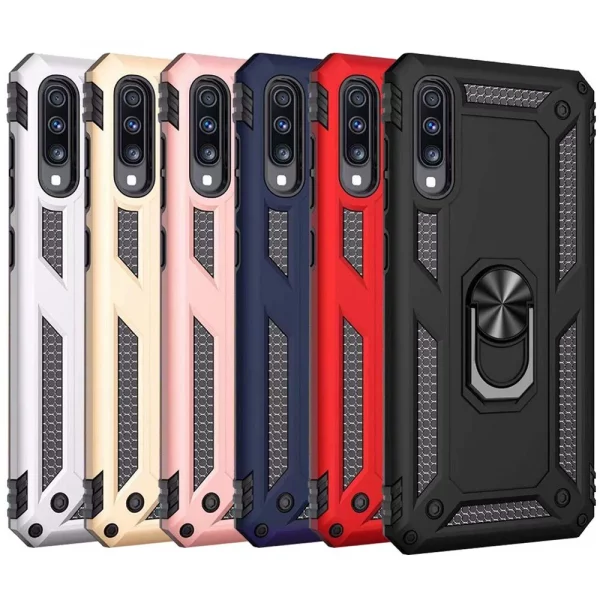 Slim Shockproof Ring Armor Stand Phone Case for Samsung Galaxy A50 (A505F)