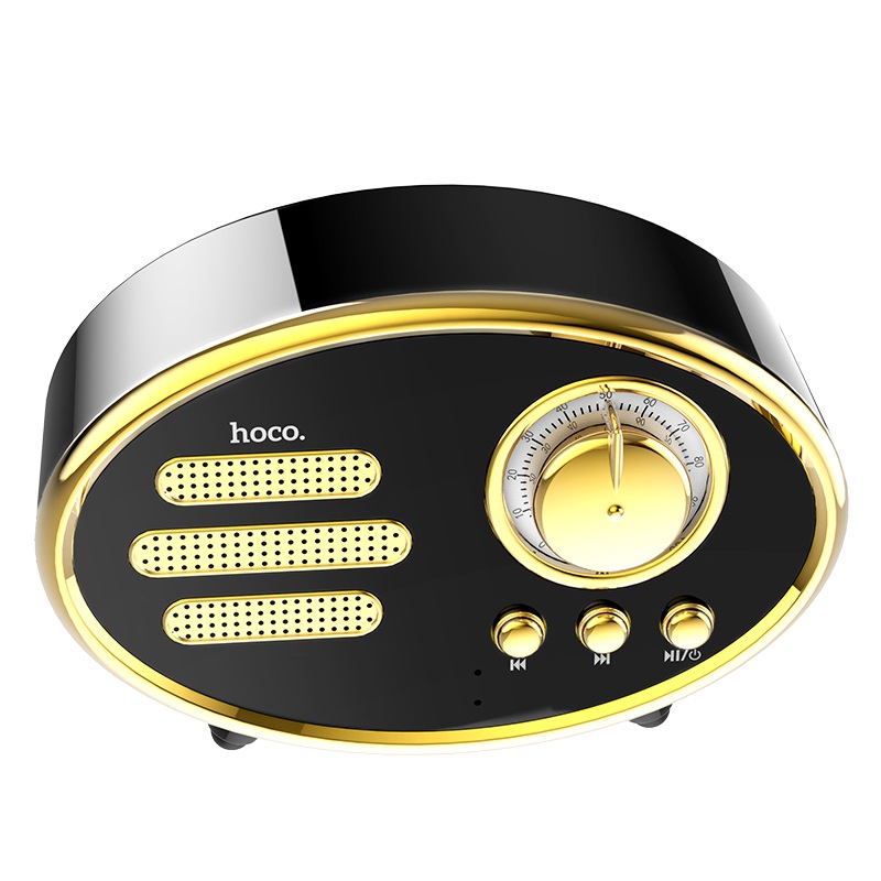 hoco-bs25-time-wireless-speaker-front.jpg Wireless speaker «BS25 Time» retro portable loudspeaker - Image 1
