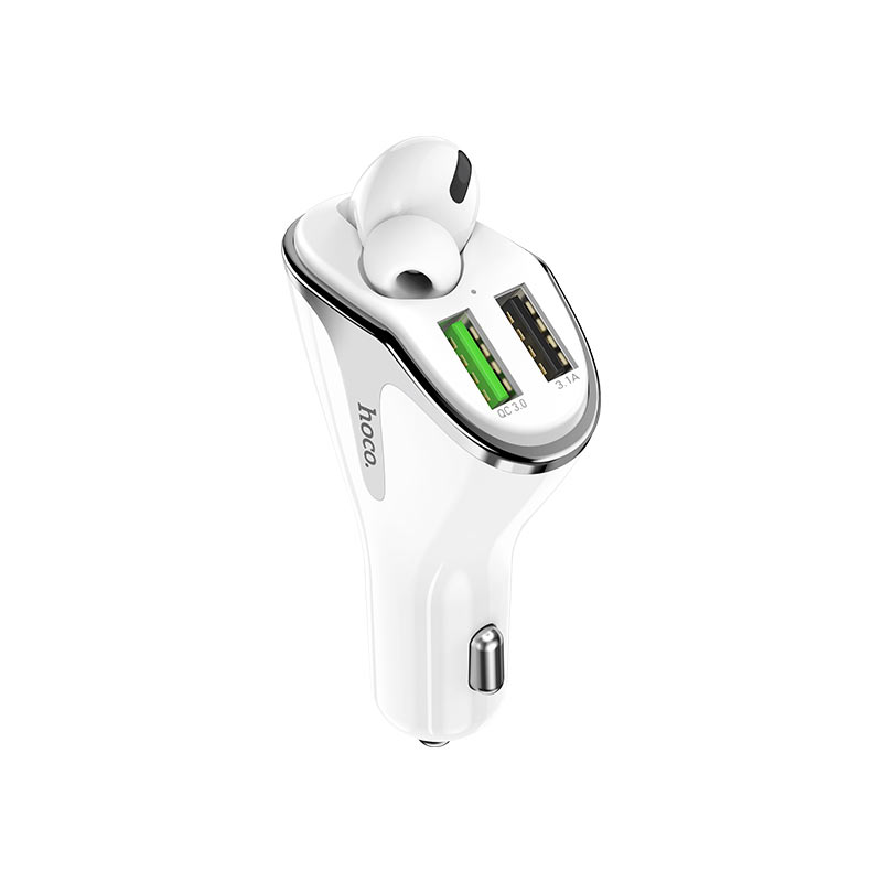 hoco-e47-pro-traveller-wireless-headset-car-charger-ports.jpg Car charger “E47 Pro Traveller” with wireless headset - Image 1