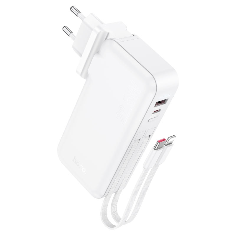 hoco-j126-travel-fully-compatible-power-bank-10000mah.jpg Power bank “J126 Travel” 22.5W 10000mAh EU / US plug - Image 1