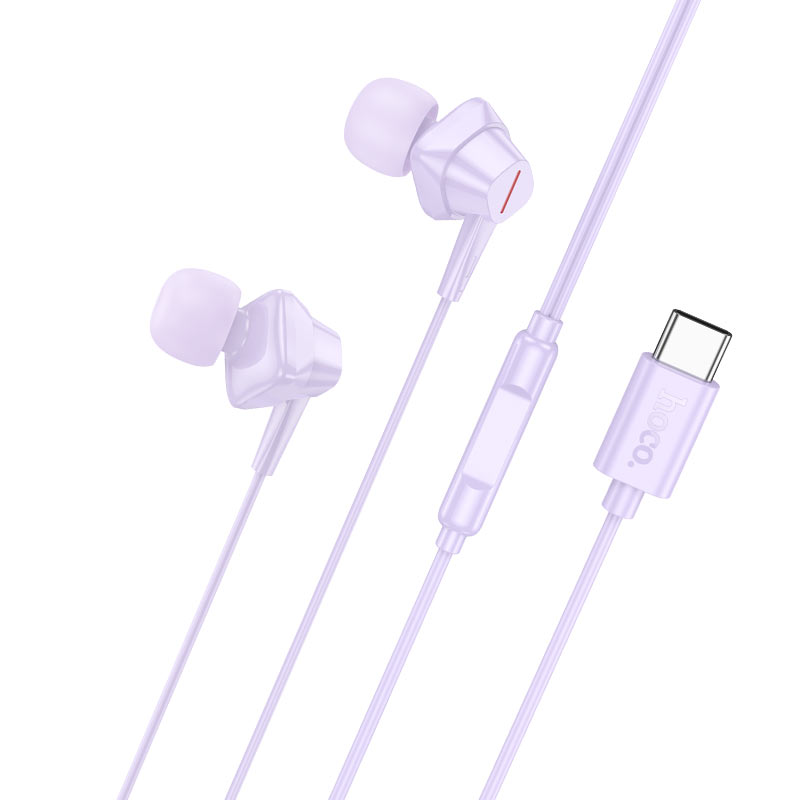 hoco-m113-landy-universal-tc-earphones.jpg Wired earphones Type-C “M113 Landy†with mic - Image 1