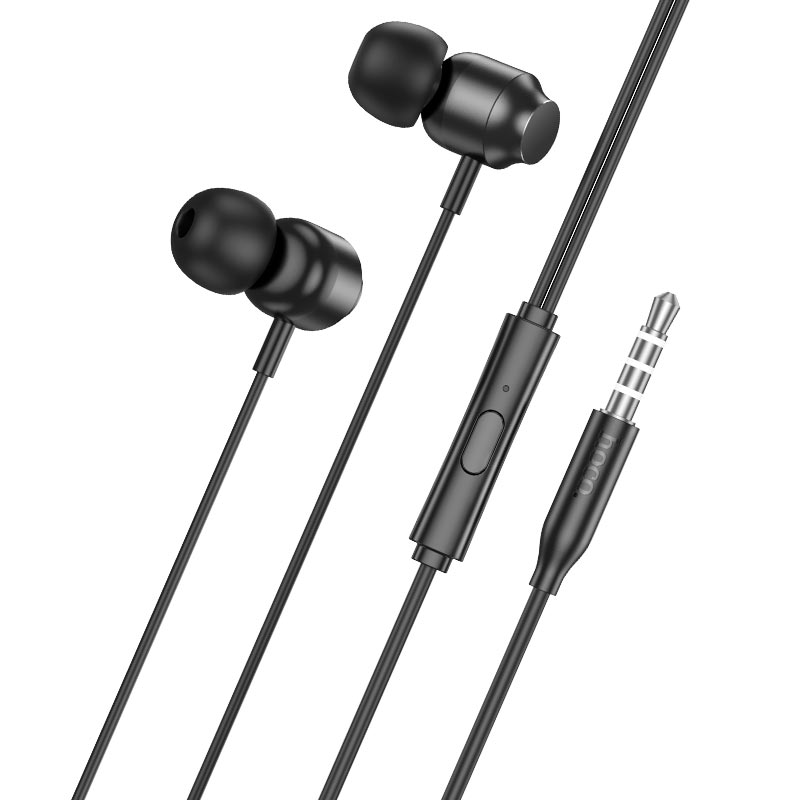 hoco-m122-power-metal-universal-earphones.jpg Wired earphones 3.5mm “M122 Power” with mic - Image 1