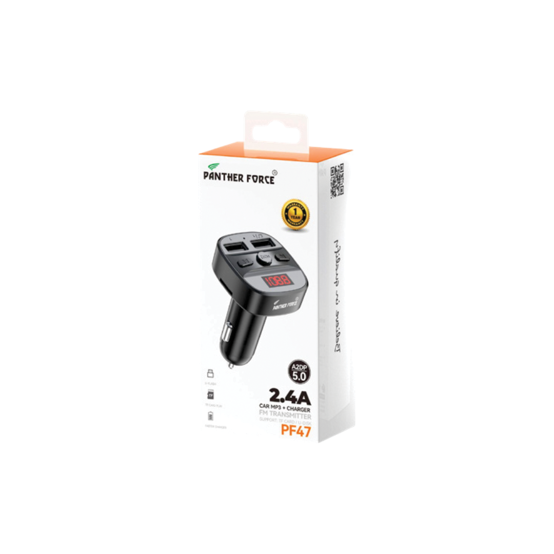 pf47-1.png PF47 - Panther Force 2.4A Car MP3 FM Transmitter with Dual USB Charger - Image 1